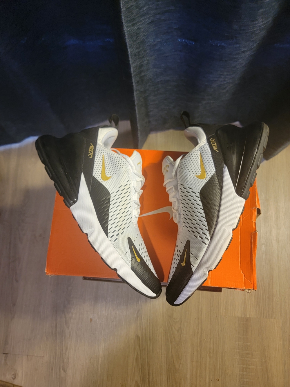 Nike Air Max 270 White Black Gold
